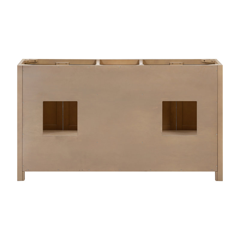Modero 60'' Brushed Oak Double Freestanding Vanity Base