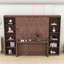 Lit escamotable avec bureau et tablettes de rangement multiples-843818400