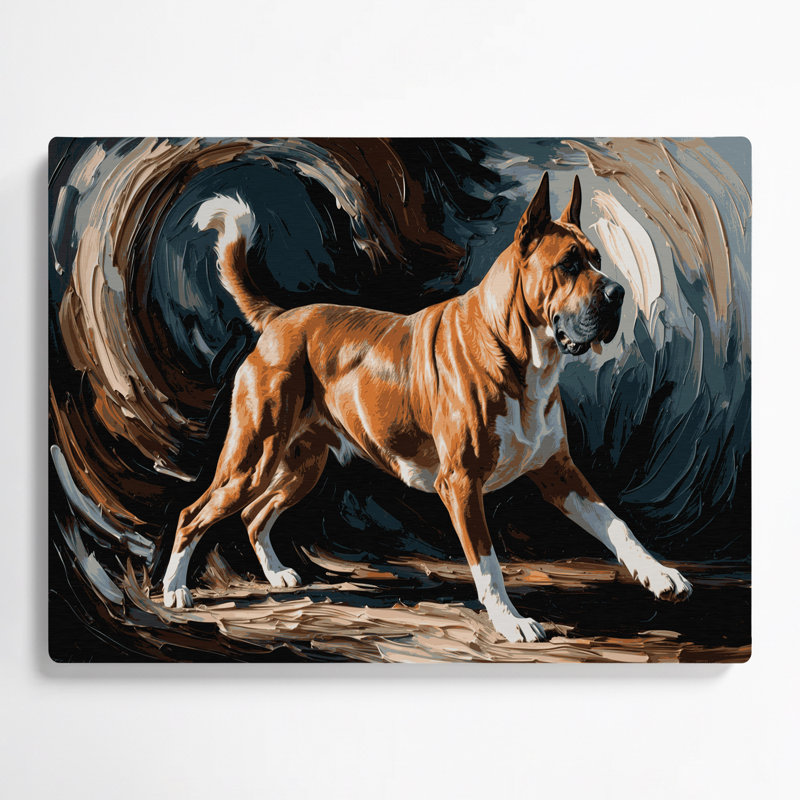 «Dogs Tosa», art mural en métal noir, H 24 po x l 36 po