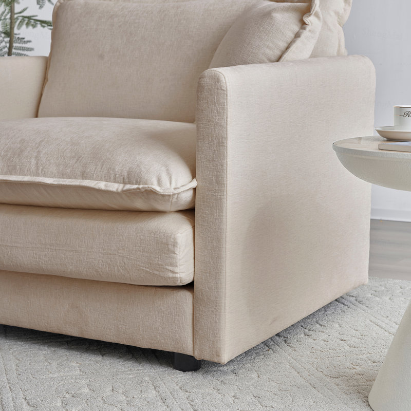 Fauteuil de lecture rembourré Comfy, Oatmeal Chenille