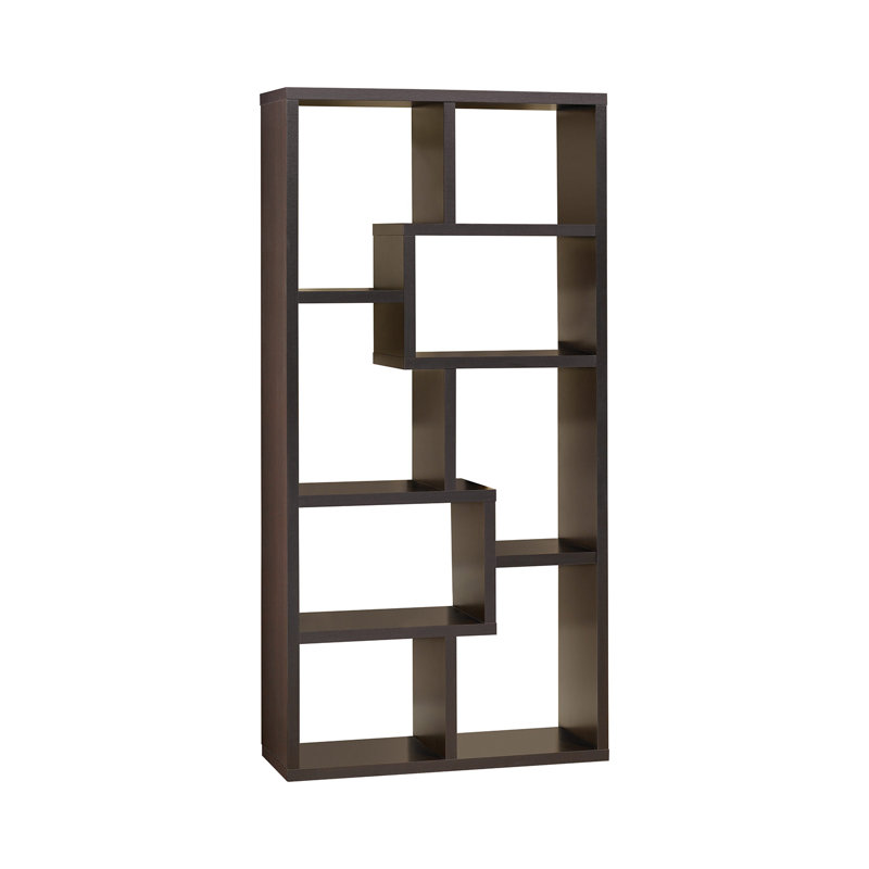 Adwolf Geometric Bookcase, Cappuccino