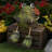 20"H Frog with Flower Garden Statue