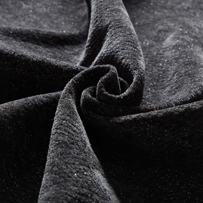 Canapé simple en tissu d'ameublement Chenille, Noir