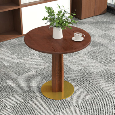 Table de conférence moderne en bois massif avec base en bois massif