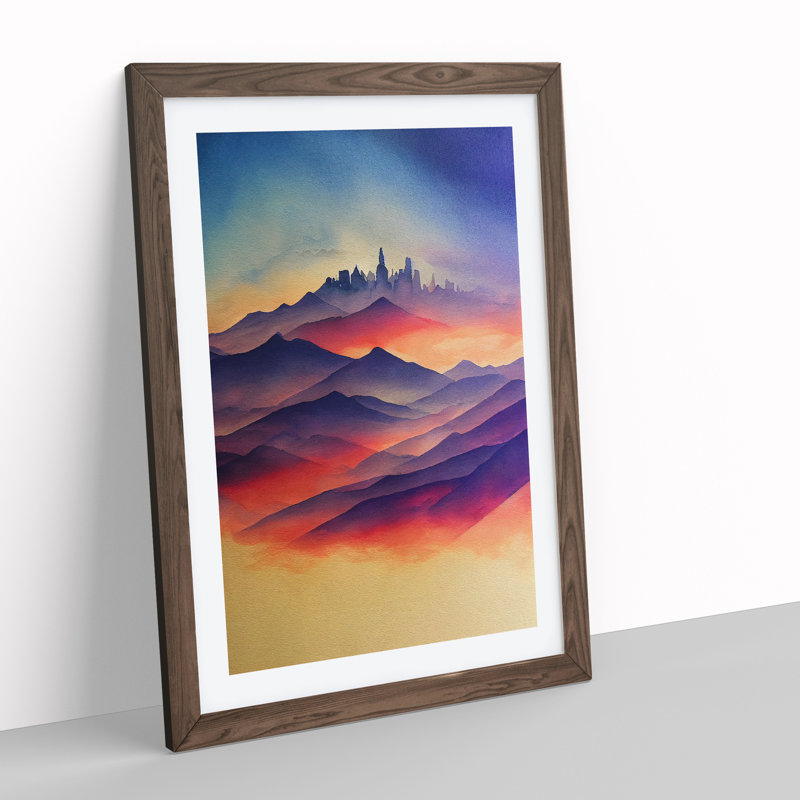 XV1022-5207X Watercoloured Mountain Landscape No.4 - Single Picture Frame Painting