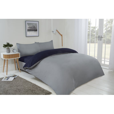 Kirke Polyester Solid Colour Duvet Cover Set with Pillow Shams