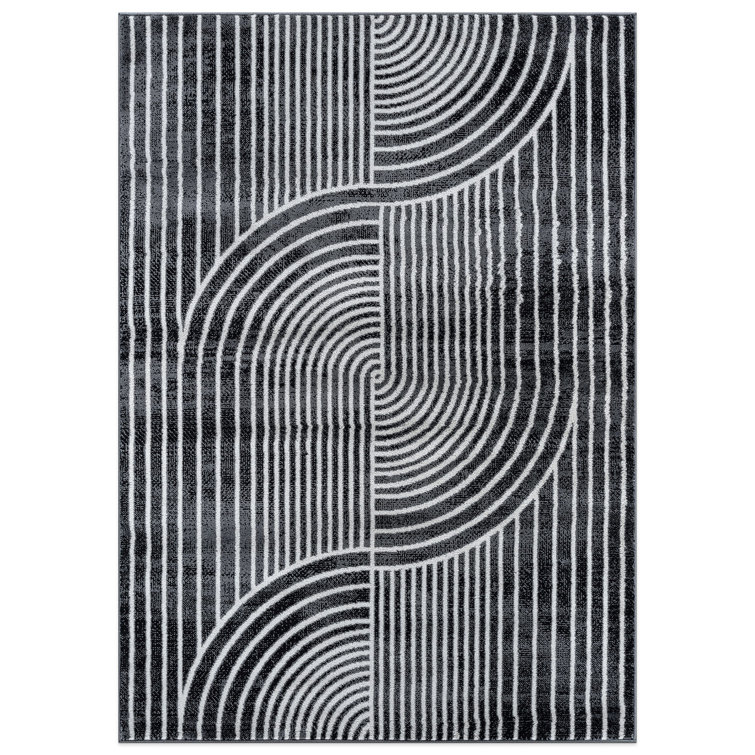 Rambo Contemporary Arch Knot Design Area Rug