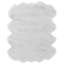 Tapis blanc brillant en fausse fourrure