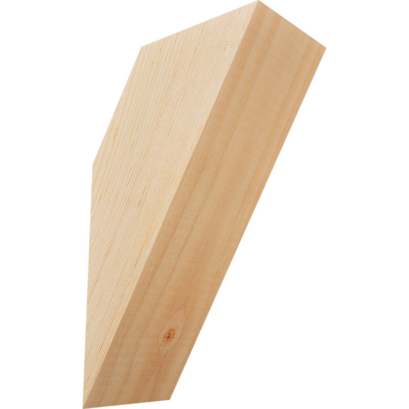 Attelle de genou lisse traditionnelle, l 3 1/2 po x P 6 po x H 10 po, Douglas, H 10 po x l 3,5 po x P 6 po, Douglas (lisse)