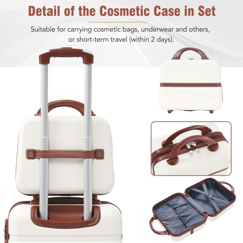 Ensemble de 3 valises à roulettes Hardshell avec valise TSA