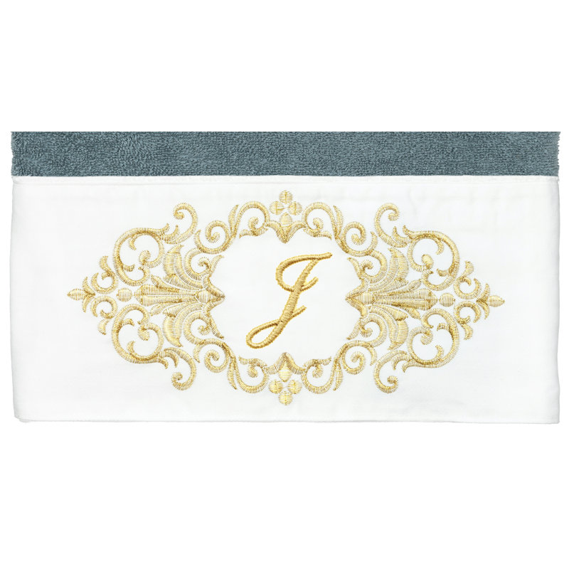 Linum Home Textiles 100% Turkish Cotton MONICA 2PC Embellished Bath Towel Set, J