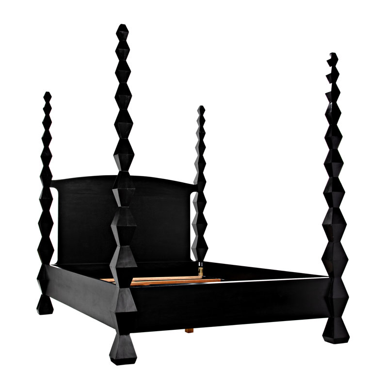 Brancusi Solid Wood Four Poster Bed, Queen