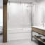 Porte de baignoire coulissante sans cadre avec verre transparent 3/8 po l 56-60 po x H 68 po Hamilton-89151708