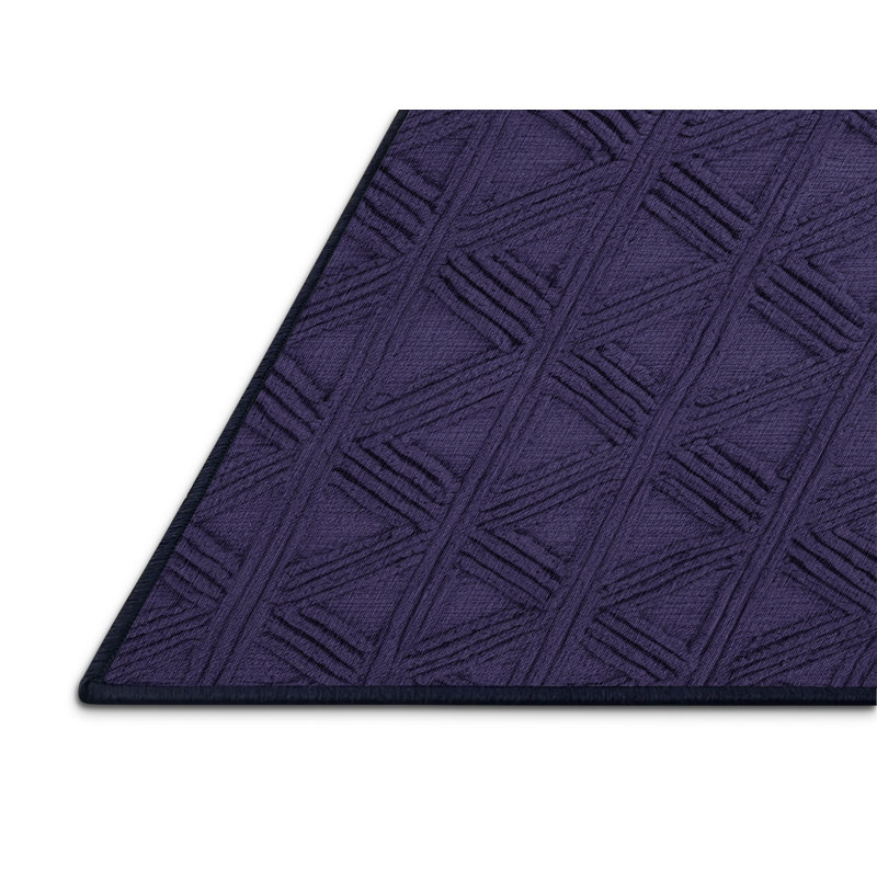 Tapis mauve lavable à la machine, Carré 3 pi