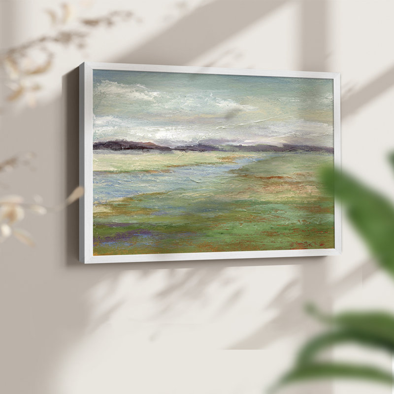«Meadow Stream II», reproduction encadrée, H 8 po x l 10 po, Blanc