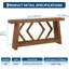 Canapé console 70,9 "tout bois, entrée à 2 niveaux avec pieds trapézoïdaux stables-891464753