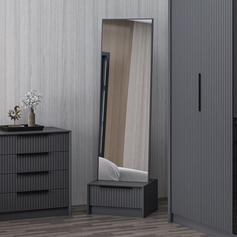 Table de maquillage, Noir, Gris