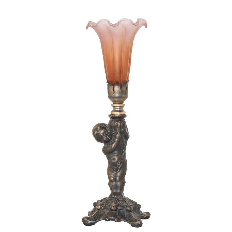 Torchiere Table Lamp, Amber/Purple