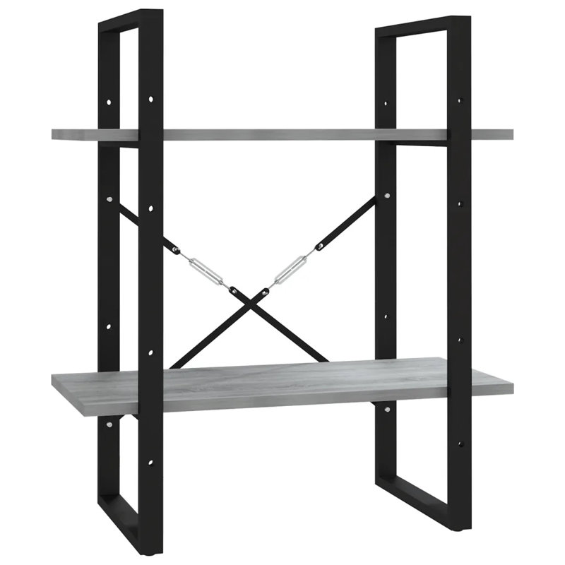 Keesler 70cm H Standard Bookcase, Grey, 70cm H x 60cm W x 30cm D