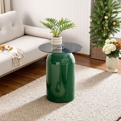 Table basse ronde en verre trempé pour le salon, utilisation polyvalente