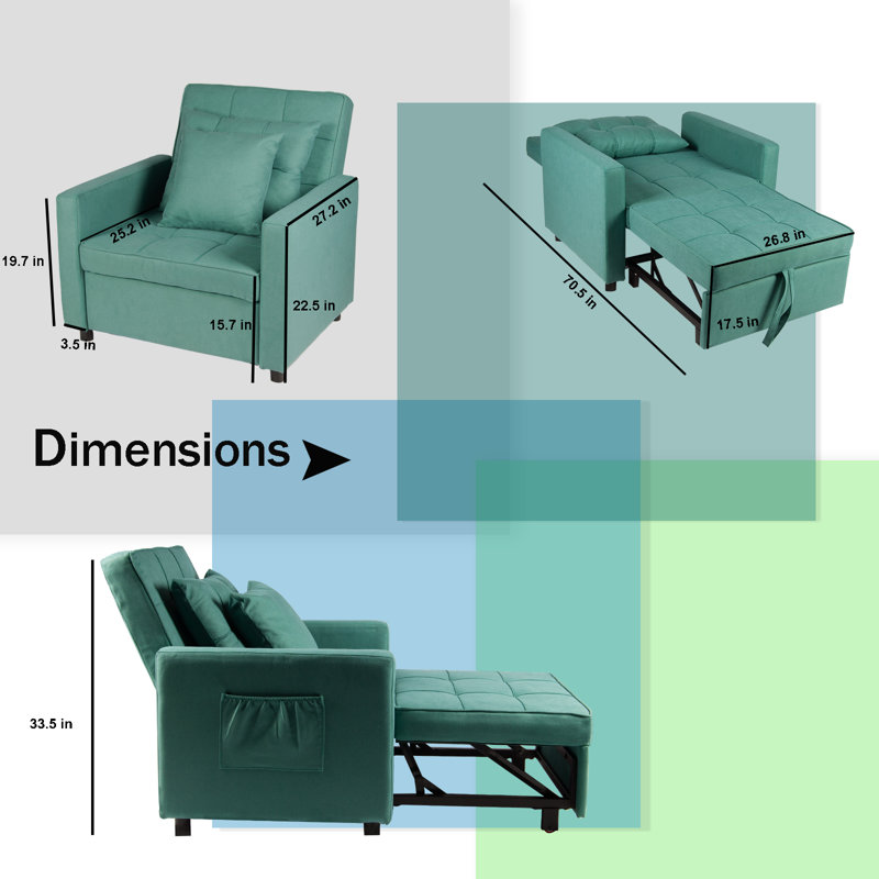 Ottovile Upholstered Accent Chair, Green Cotton Blend