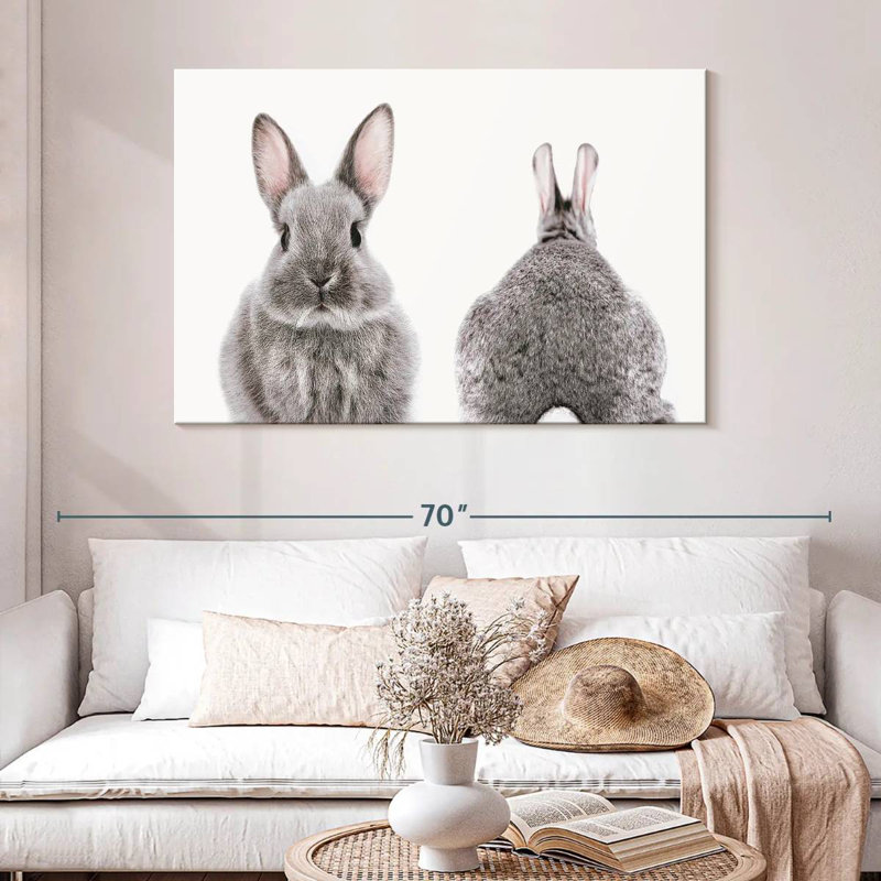 Brampt Rabbit Front And Back Portrait, 32" H x 48" W