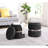 Techni Mobili Modern Velvet Round Ottoman With Storage