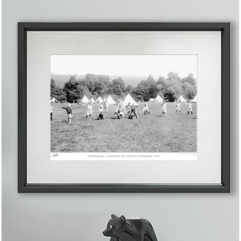 Cookham, Camping On Odney Common 1925 - Single Picture Frame Print, 40cm H X 50cm W x 2cm D