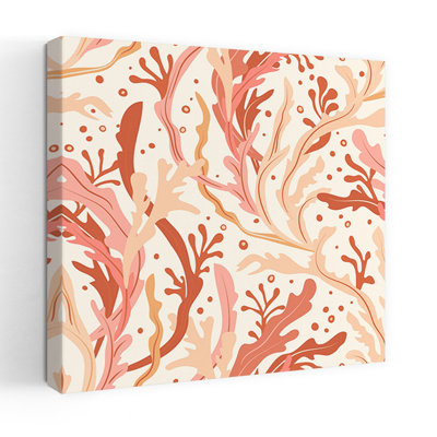 Organic Coral Flow Abstract Organic Serene Nature Ocean Wall Art Print
