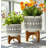 Stoneware & Ceramic Planters with Bamboo Stand, Decorative Indoor Plant Pots, Durable Modern Plant Holders-1147170425-1147170431