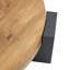 Table basse ronde à deux couches avec plateau en verre transparent et pieds noirs, option polyvalente pour la maison