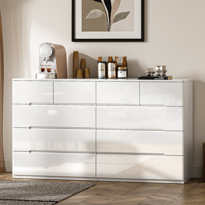 Kertis 55'' W 10 - Drawer Dresser, White
