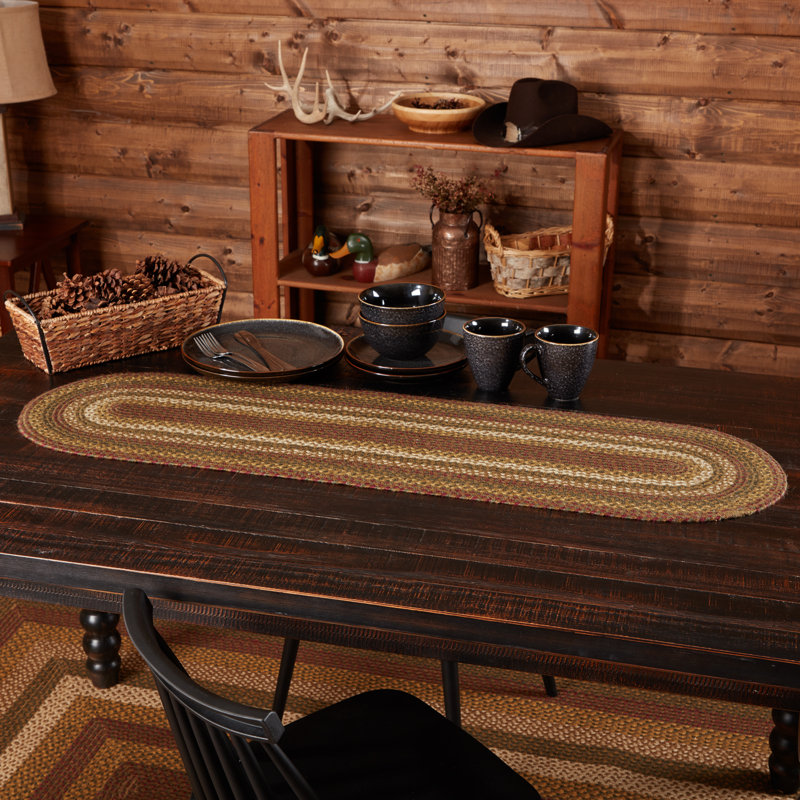 Annabelle Striped Oval Table Runner, Oval 1'1" x 4'
