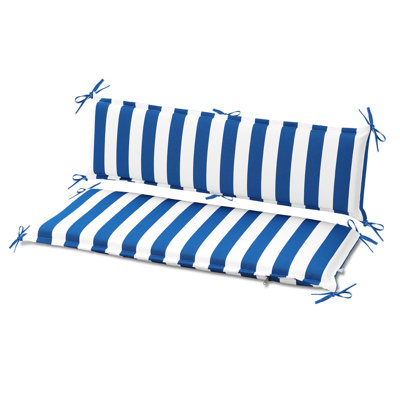108x45 cm Garden Bench Cushion with Back for 2 Seater