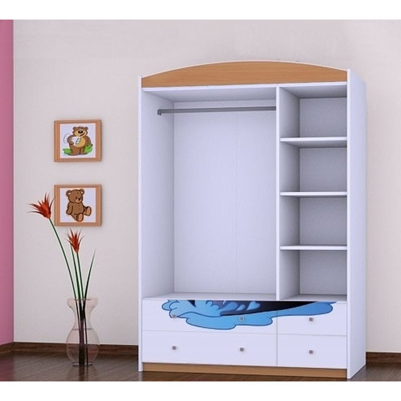 Jeb 3 Door Wardrobe, Brown