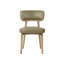 Chaise Vista - cuir vert sauge-130615986