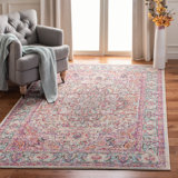Felty Oriental Pink Area Rug