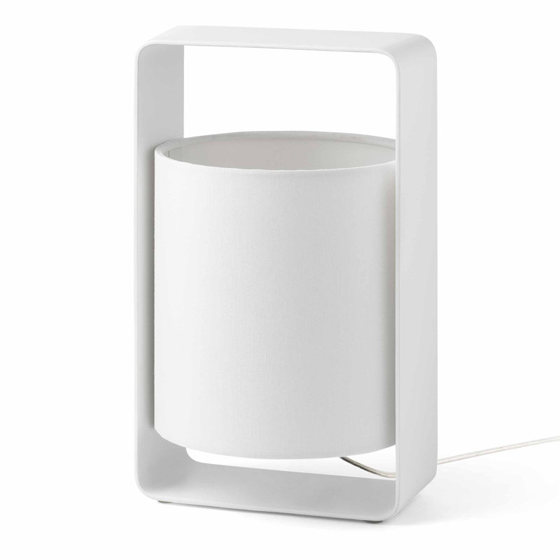 Lula Metal Lamp, White/Beige, 27cm H x 16cm W x 15cm D