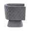 Chaise pivotante à 360 degrés en tissu de velours gris - Structure pivotante rembourrée en bois massif-333578886