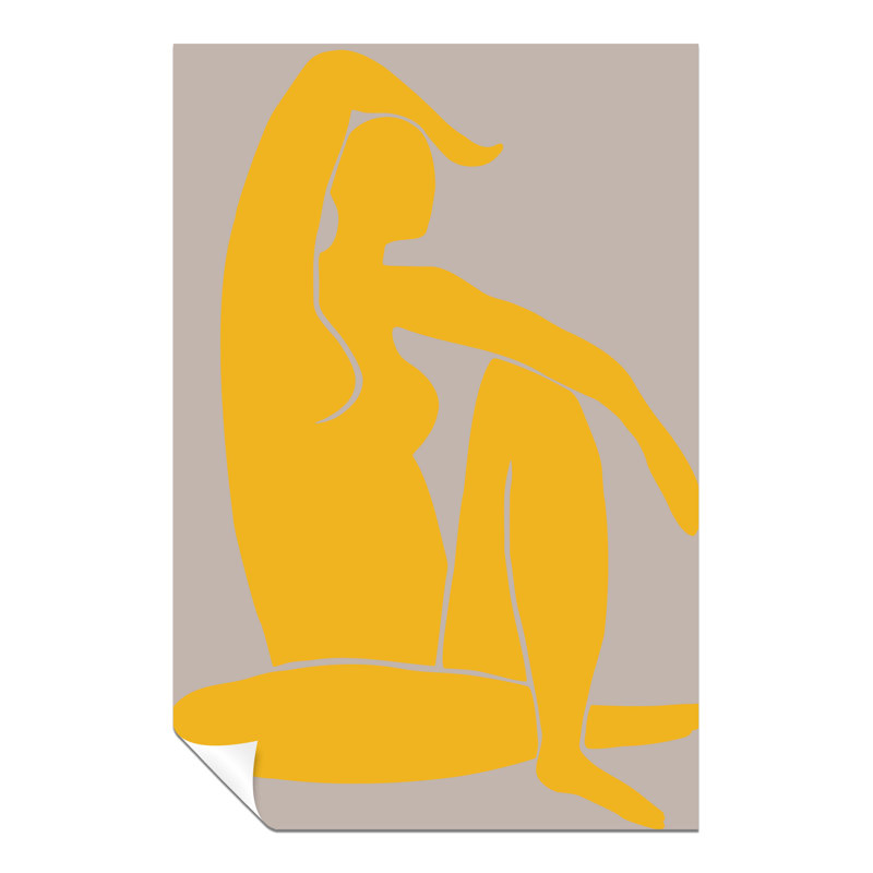 Fine Art Prints Yellow Woman Portrait - No Frame Print, 61cm H x 41cm W x 0.5cm D