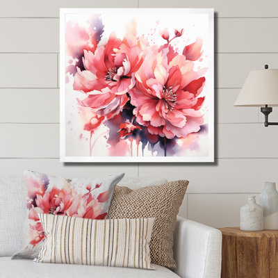 Red Peony Visons sur impression sur toile