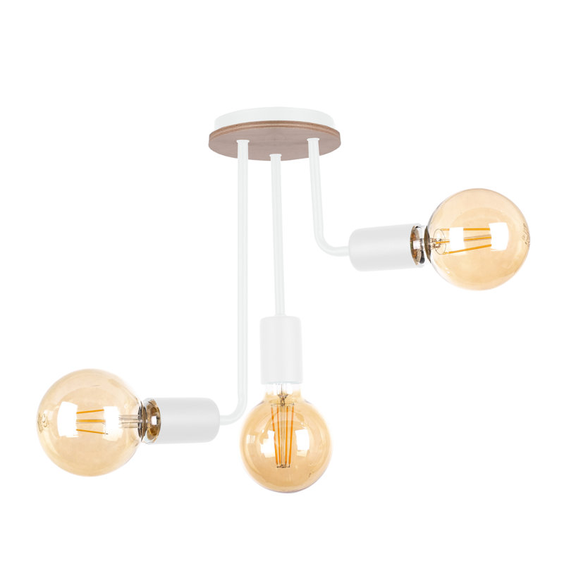 Ailani Flush Mount, White/Brown