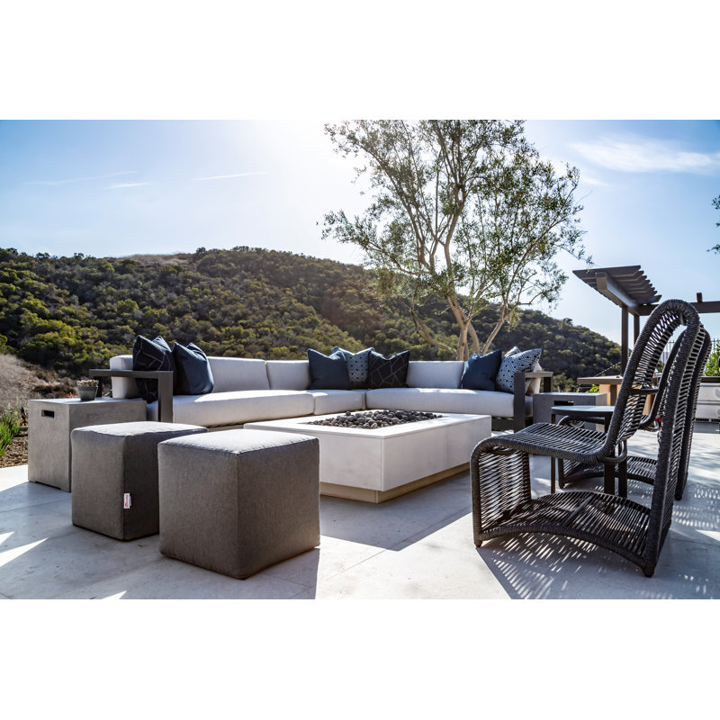 Redondo Outdoor 5 - Seat Patio Sectional, Canvas Natural Sunbrella® Canvas