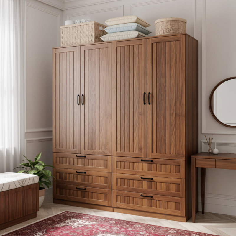 Armoire H 70,9 po American Retro, Walnut