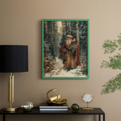 «Christmas Holiday» DCXXX, reproduction d'art encadrée - bois massif