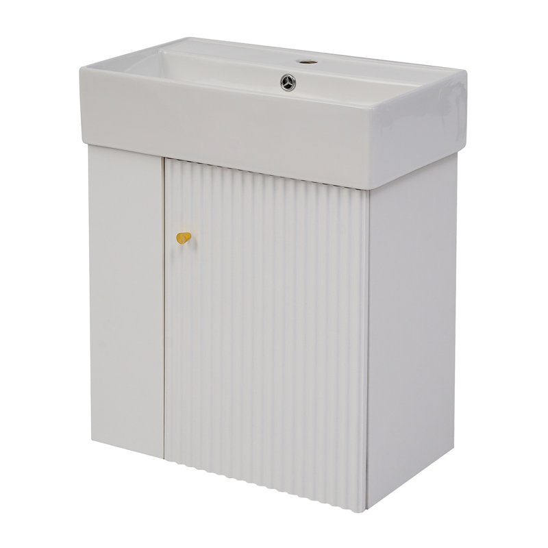 Meuble-lavabo flottant moderne avec lavabo en céramique