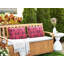Zakaryan Mezzano Indoor / Outdoor Geometric Pink Rectangular Lumbar Cushion With Filling