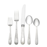 Sterling Silver Old Maryland Engraved 5 Piece Flatware Set, Service for 1