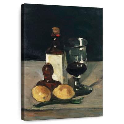 Nature morte avec verre à bouteille et citrons