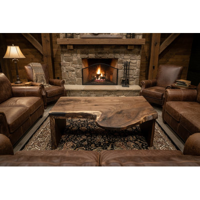 Table basse Rustic Waterfall Live Edge